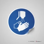 Cartello obbligatorio disinfettare le mani M061