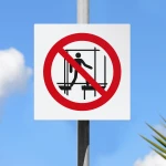 Cartello vietato utilizzare ponteggi incompleti P025