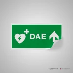 Cartello DAE defibrillatore direzionale mod. 2:1
