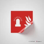 Cartello con luce lampeggiante allarme antincendio F018