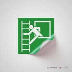 Cartello finestra con scala d'emergenza E016