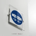 Cartello obbligatorio agganciare le cinture di sicurezza M020