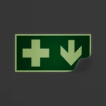 Cartello pronto soccorso con freccia mod. 2:1