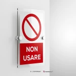 Cartello non usare con testo mod. verticale