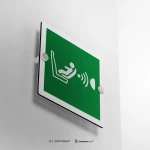 Cartello orientamento sedile per bambini (CPOD) E014