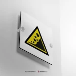 Cartello di pericolo attenzione zona di frane e smottamenti W078