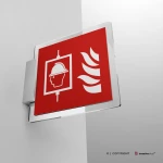Cartello ascensore antincendio F017