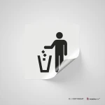 Cartello cestino per i rifiuti