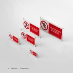 Cartello non attraversare con cancello in movimento mod. 2:1