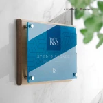 Targa Doppia Lastra Wood Stampata