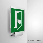 Cartello senso di apertura porta d'emergenza E022 / E023 / E057 / E058