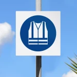 Cartello obbligatorio indossare indumenti ad alta visibilità M015