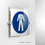 Cartello obbligatorio indossare indumenti protettivi M010