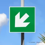 Cartello freccia evacuazione E005 / E006