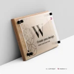 Targa Doppia Lastra Wood Stampata