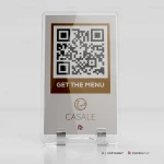 Cavaliere da tavolo ristorante con QR code