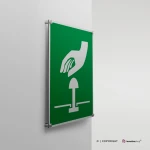 Cartello pulsante d'emergenza E020