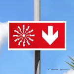 Cartello allarme con freccia antincendio mod. 2:1