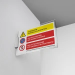 Cartello attenzione cancello automatico vietato sostare e attraversare mod. orizzontale