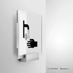 Cartello lavandino con sensore