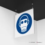 Cartello protezione delle vie respiratorie obbligatoria M017