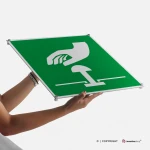 Cartello pulsante d'emergenza E020